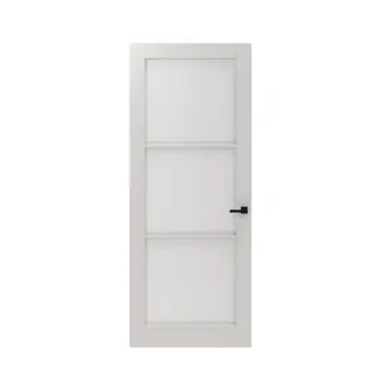 Lundia binnendeur Frama Tre 2D01 mat glas wit gegrondverfd opdek rechts 83 x 201,5 cm
