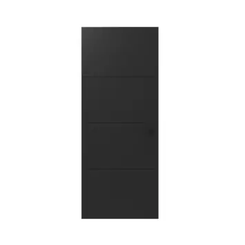 Lundia binnendeur Linj En AA01 RAL 9011 gelakt opdek rechts 83 x 211,5 cm