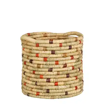 Mand rond geblokt h32xd33 cm