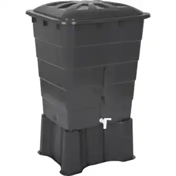 Garantia Regenton rechthoekig grijs 300 Liter met kraantje