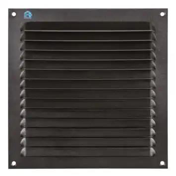 Renson opbouw schoepenrooster aluminium zwart 200 x 200mm