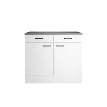 Optifit onderkast Bonn214 inclusief 2 deuren, 2 lades, werkblad en 1 plank wit 88 x 100 x 60 cm